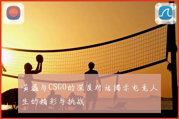 黄磊与CSGO的深度对话揭示电竞人生的精彩与挑战