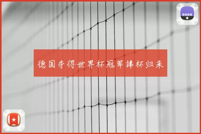 德国夺得世界杯冠军捧杯归来